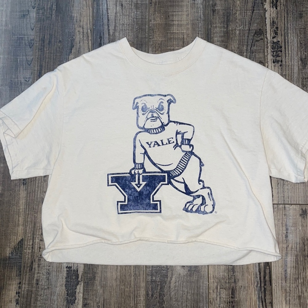 cropped yale t shirt
